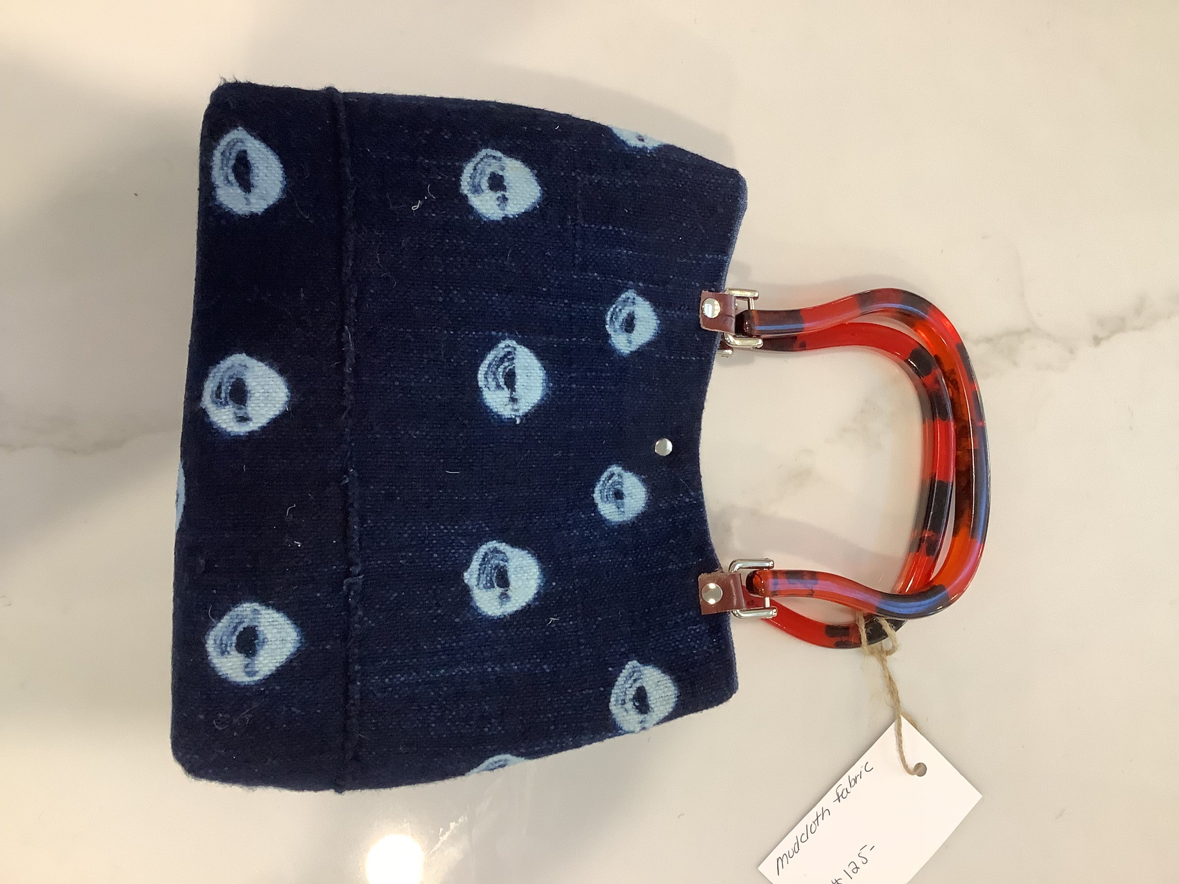 LooLoo Bags Navy Mudcloth Fabric
