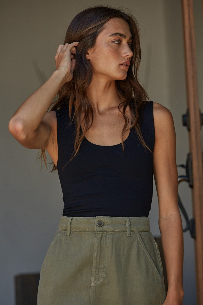By Together Double Layer Tank Black