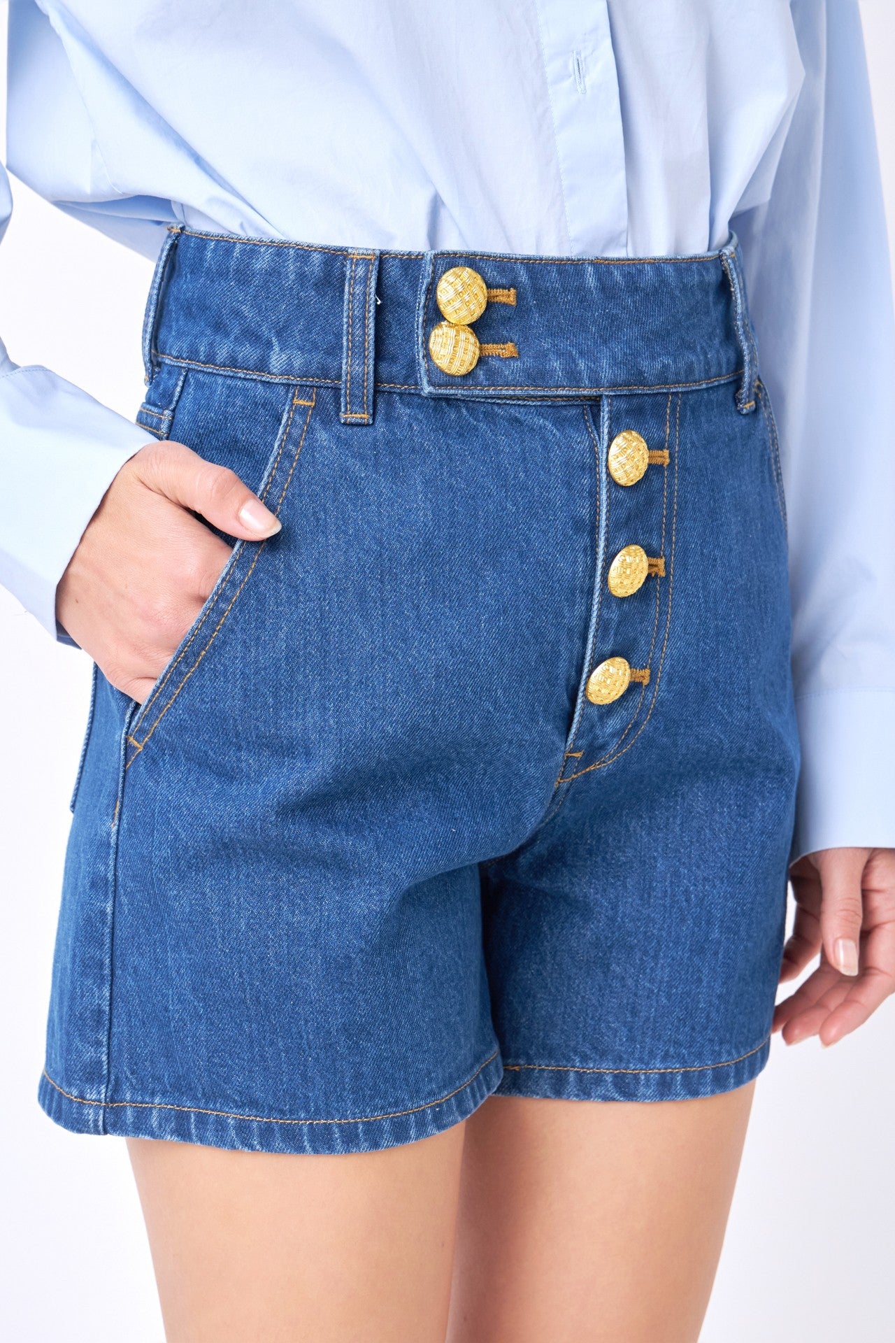 English Factory Denim button shorts