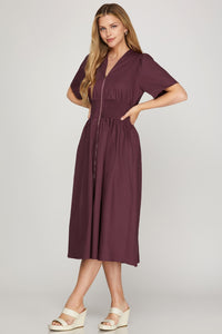Maura Zipper Midi Dress
