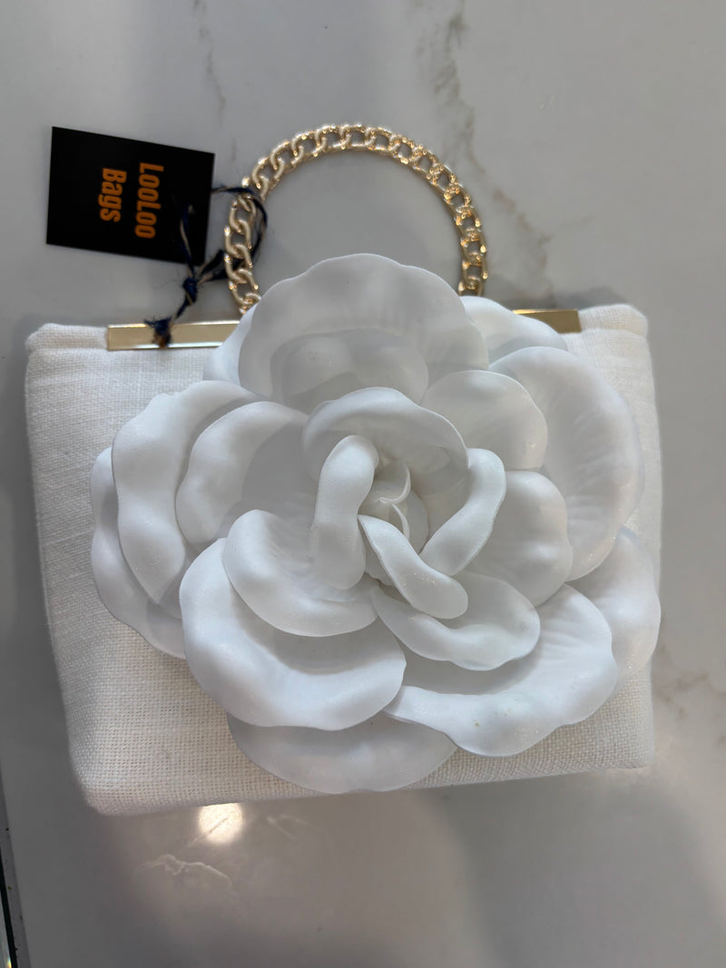 Looloo Bags White Flower