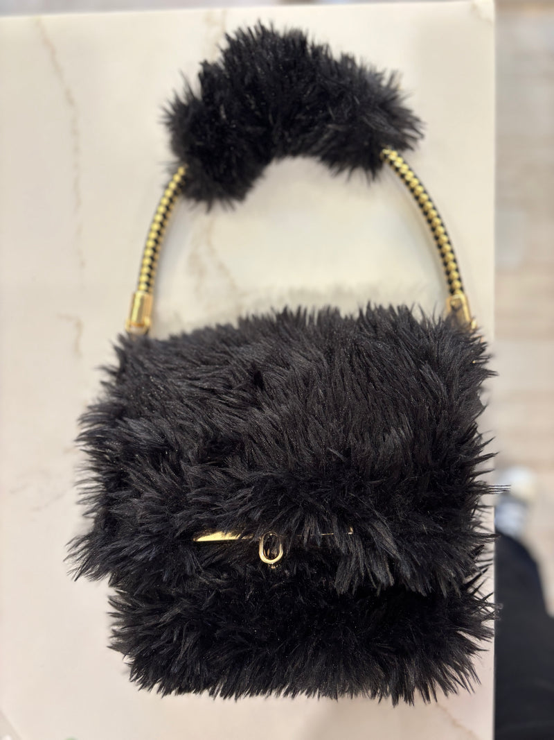 LooLoo Bags Black Fur