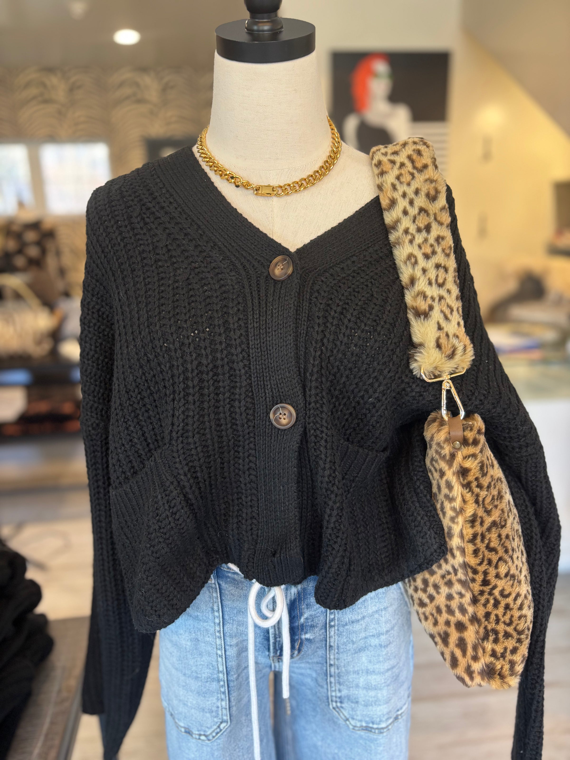 Selene Oversized Rib Sweater Cardigan