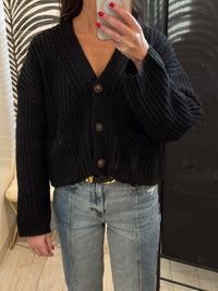 Selene Oversized Rib Sweater Cardigan