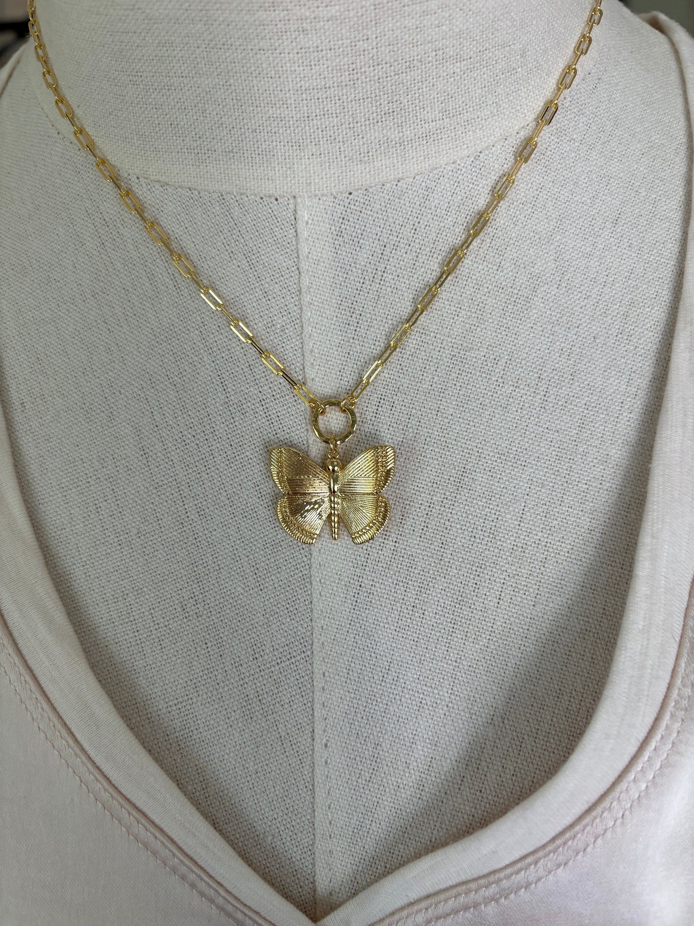 Tramps and Thieves Honey Butterfly Necklace