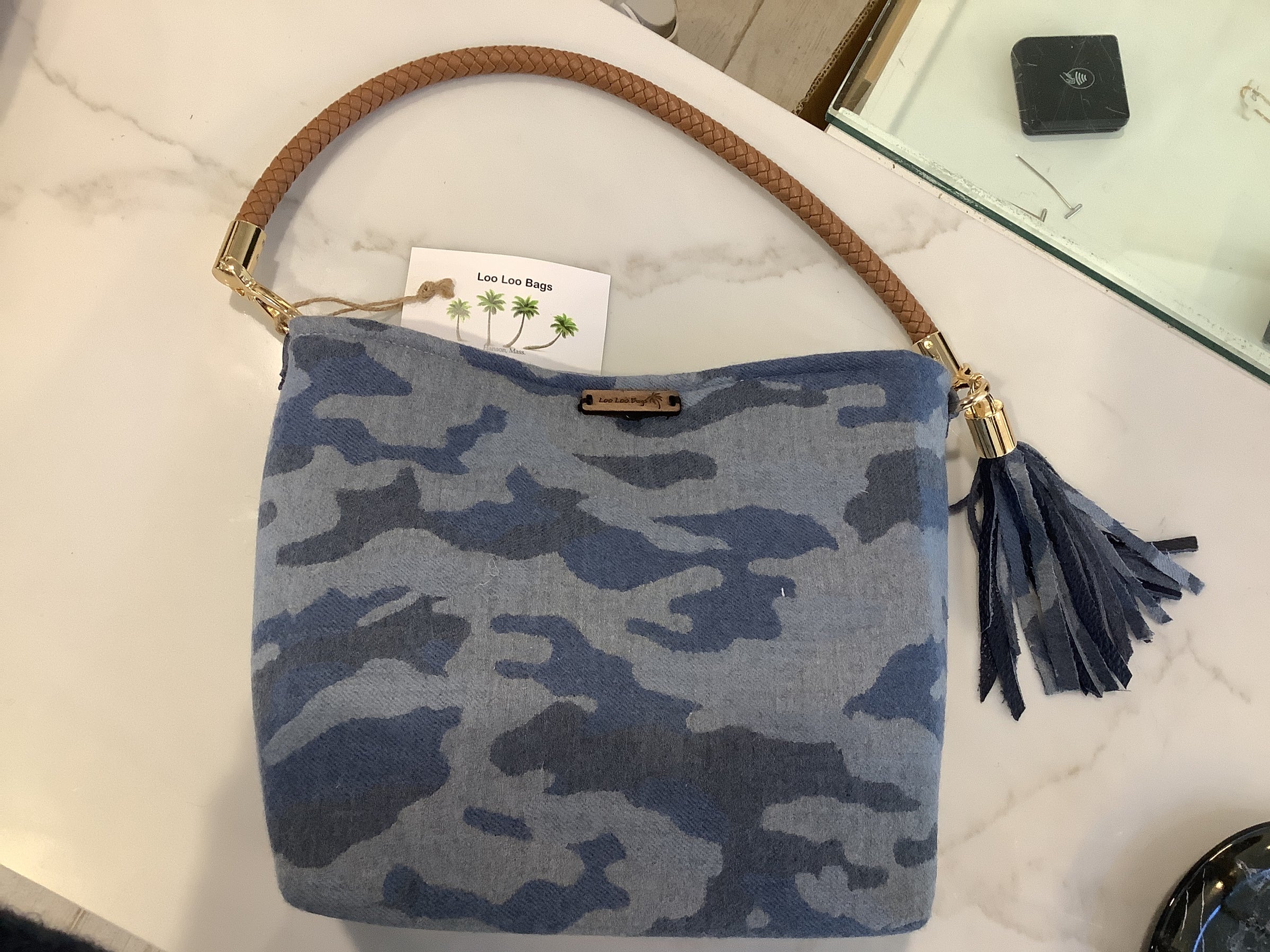 Looloo bags blue camo